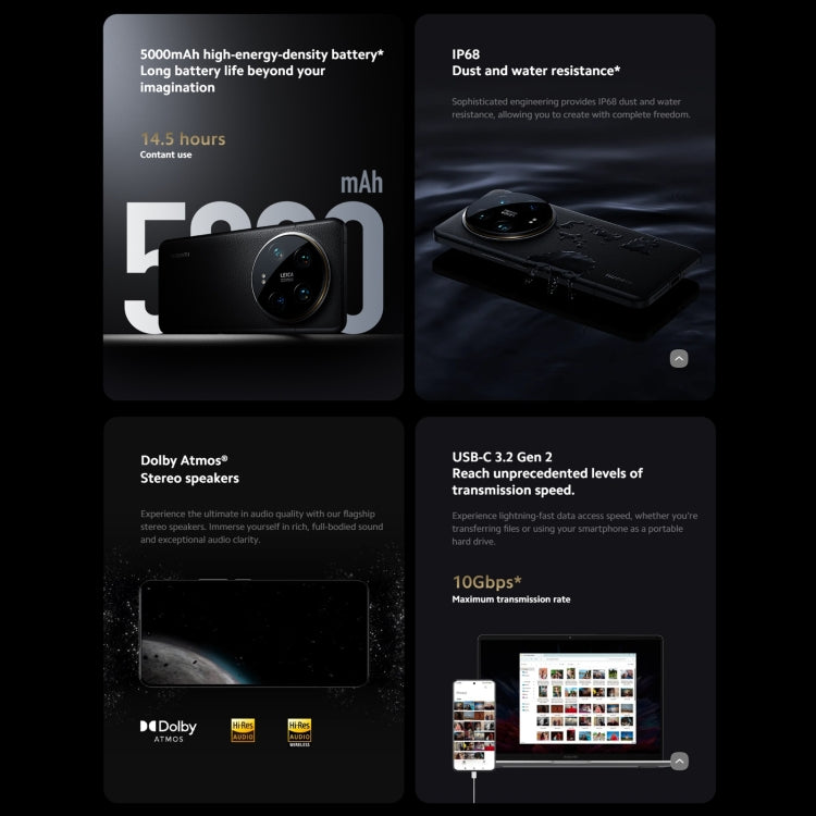 Xiaomi 14 Ultra, 6.73 inch Xiaomi HyperOS Snapdragon 8 Gen 3 Octa Core 4nm up to 3.3GHz, NFC, Network: 5G Xiaomi 14 Ultra, 6.73 inch Xiaomi HyperOS Snapdragon 8 Gen 3 Octa Core 4nm up to 3.3GHz, NFC, Network: 5G